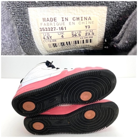 AIR Jordan Force IX (AJF 9) GS Dear Mama Sneaker White with Pink Size 4.5 Youth - Picture 10 of 10